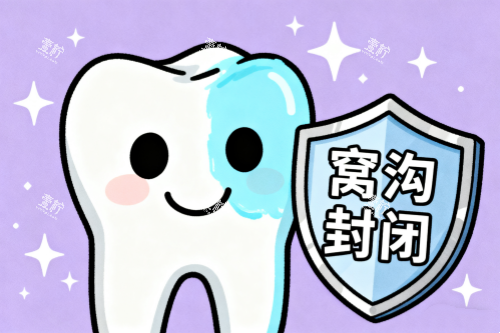 儿牙窝沟封闭卡通图一览.png