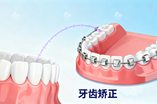 牙齿矫正金属矫正器卡通图 牙齿矫正金属矫正器卡通图